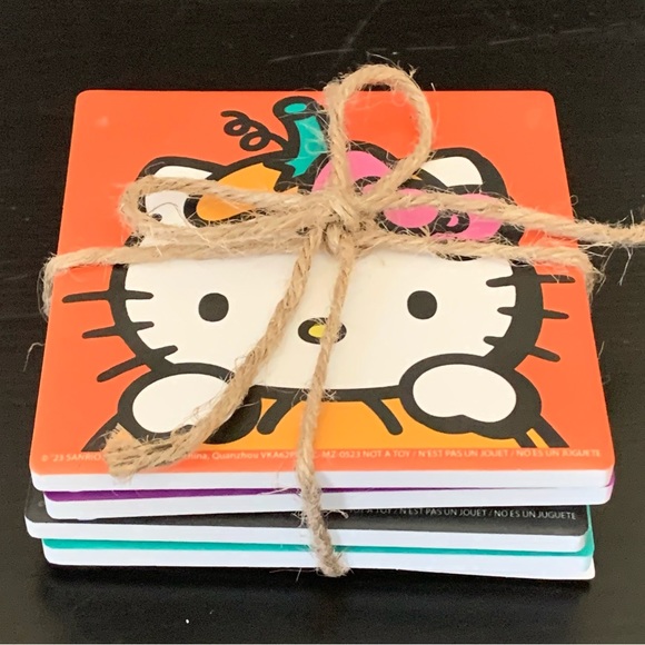 Hello Kitty Ceramic Halloween Coaster Set - Set of Four - Picture 2 of 5